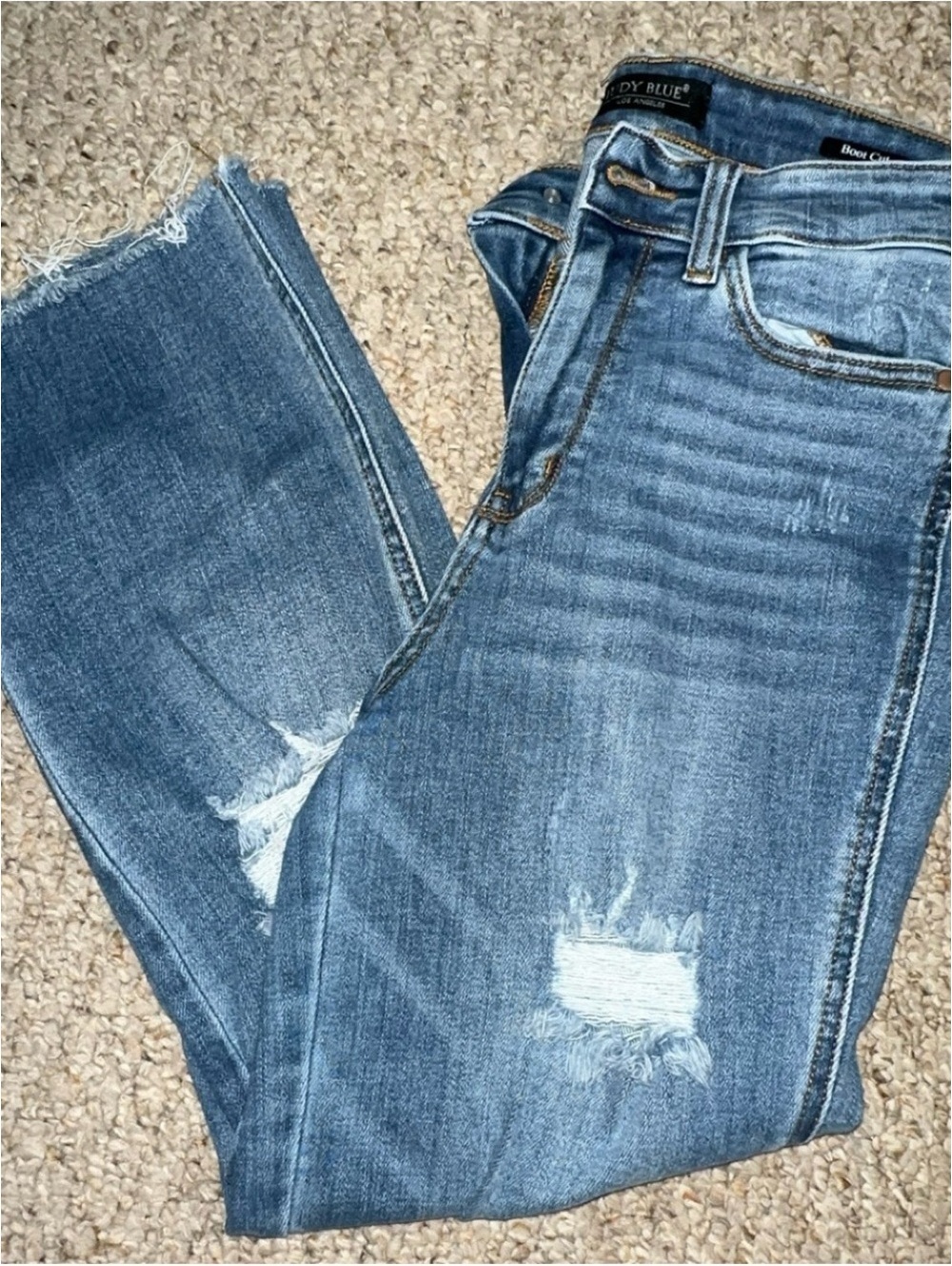 Judy Blue Medium Wash Jeans with Distressed Detail